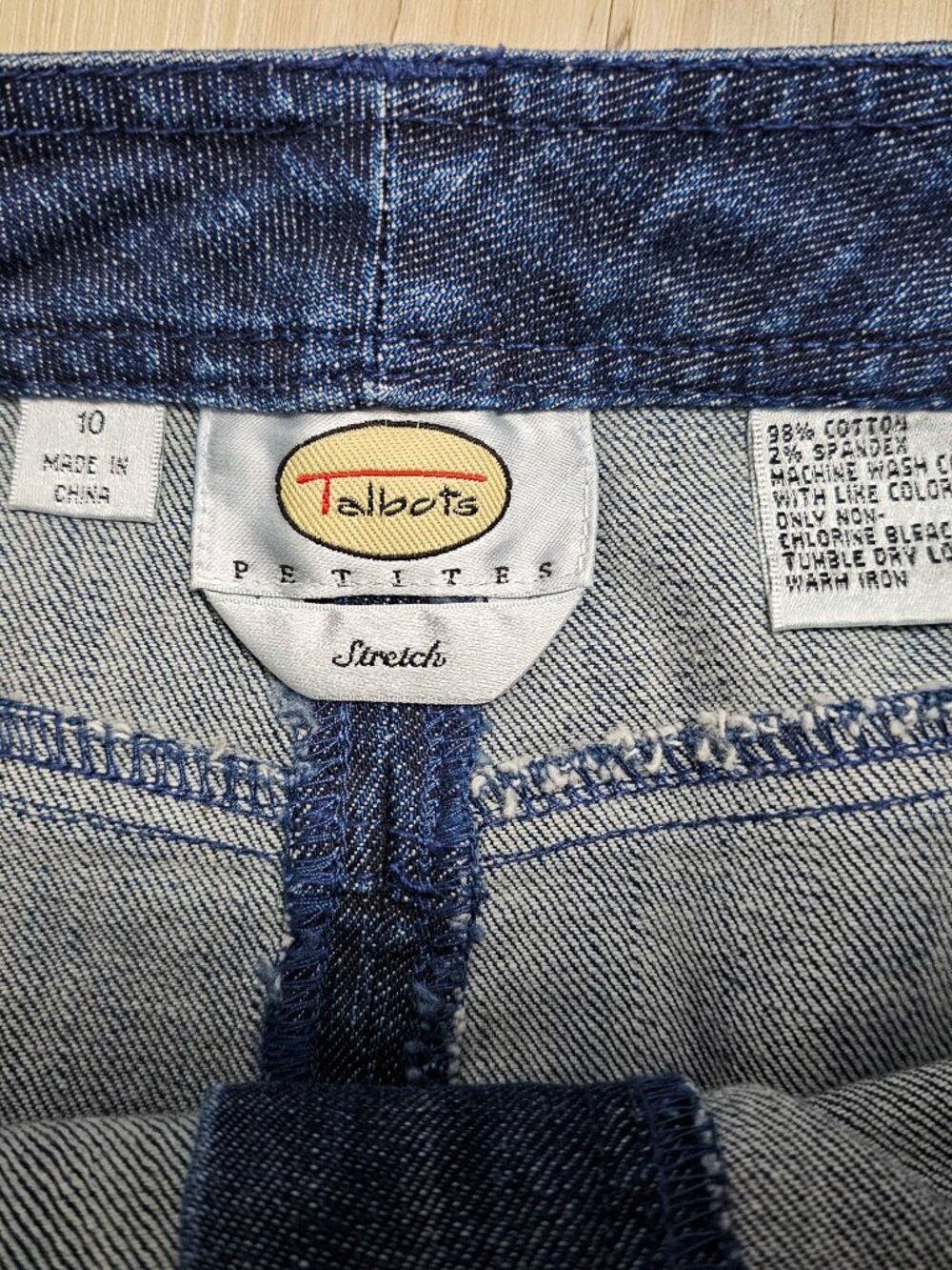 Talbots Petites Stretch Denim A-Line Skirt Size 10 - Picture 6 of 10
